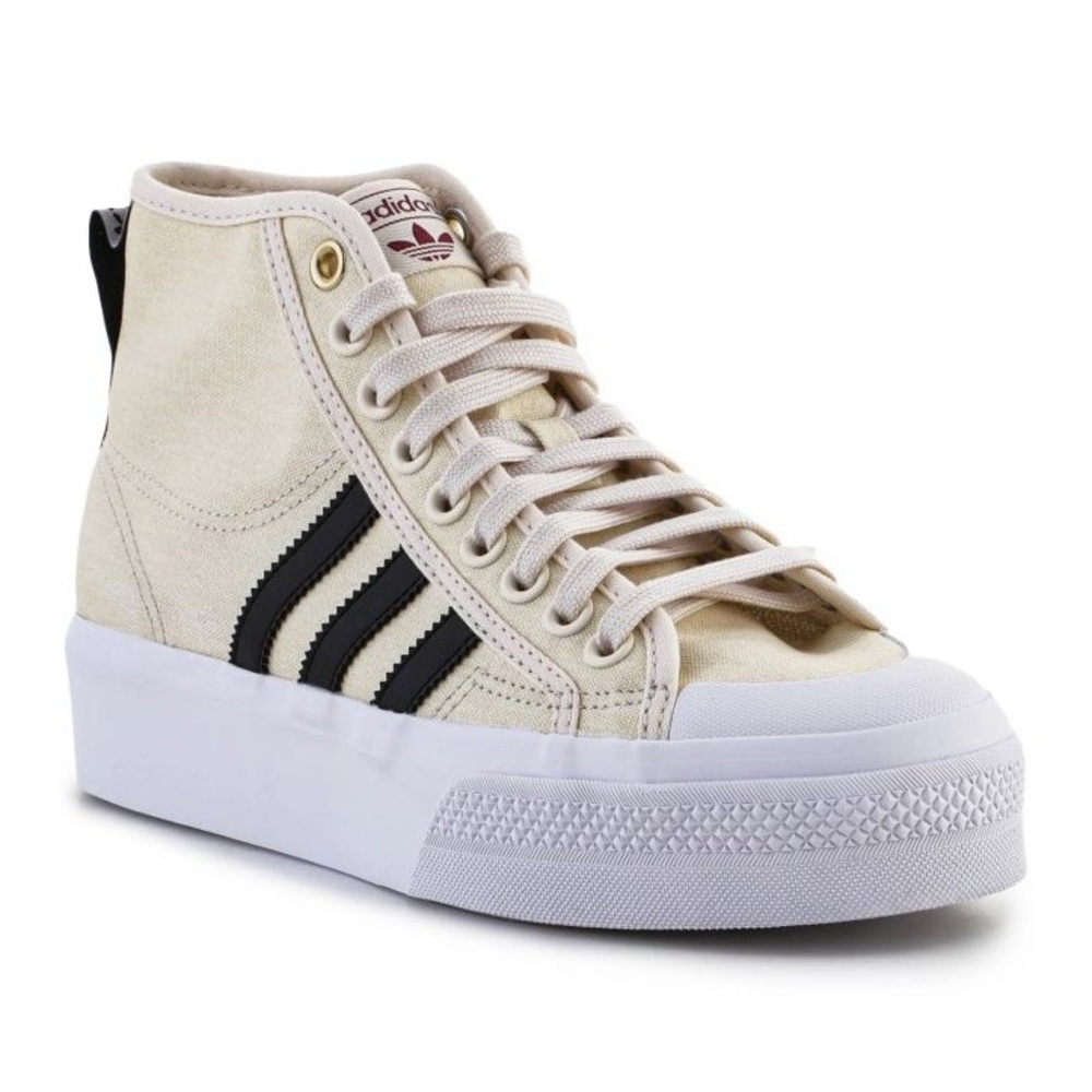 Adidas Nizza Platform Mid W shoes beige color